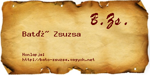 Bató Zsuzsa névjegykártya